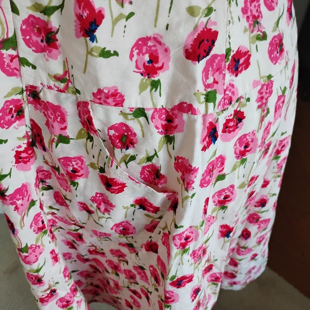 Tulip Poppie Cotton Dress in Floral Rose Print Size S - Picture 8 of 9